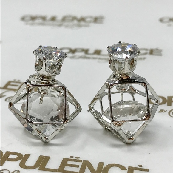 Red Carpet Double Sided Earrings - Silver - Picture 3 of 5